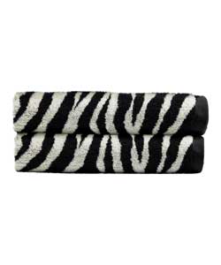 inspire Collection Animal Print Pair of Bath Towels