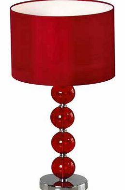 Glass Ball Table Lamp - Ruby Red