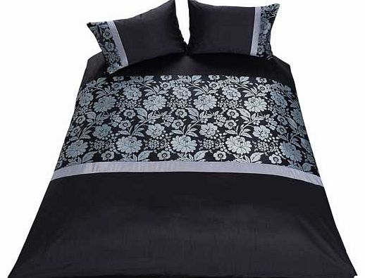 Inspire Jacquard Black Bedding Set - Double