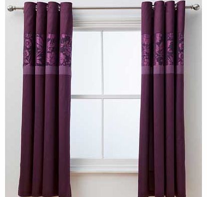 Inspire Jacquard Curtains - 168 x 183cm - Purple