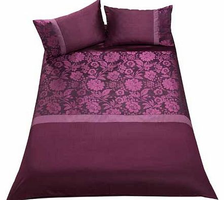 Inspire Jacquard Purple Bedding Set - Superking