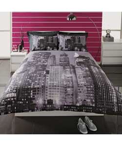 Inspire New York Skyline Duvet Cover Set - Double