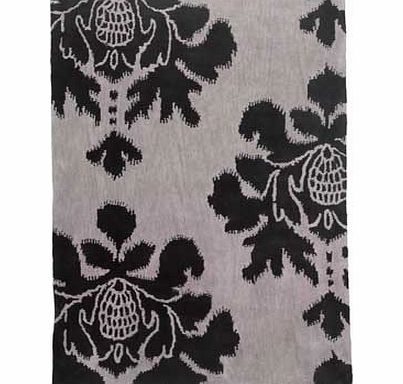 Inspire Ottilie Damask Rug 180x120cm - Grey and
