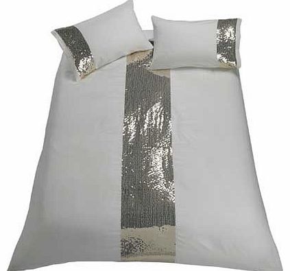 Inspire Sequin Stripe Bedding Set - Double