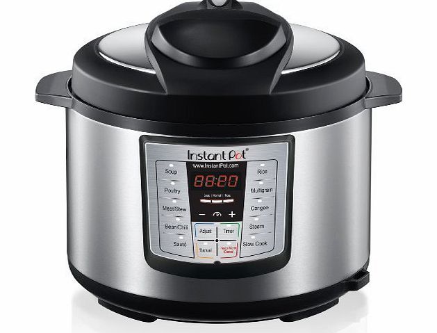 Lux60 6-in-1 Programmable Pressure Cooker with Stainless Steel Cooking Pot and Exterior, 6 Litre, 1000 W
