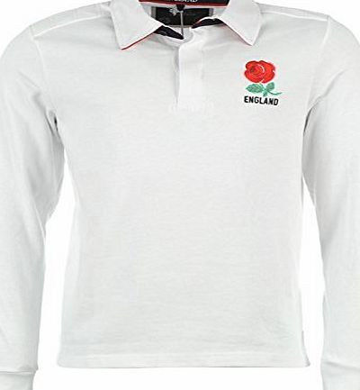 Int Mens Rugby Long Sleeve Classic Polo Shirt Regular Fit Team Motif Top New England M
