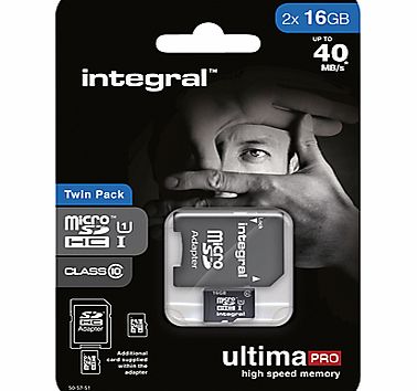 Integral 16GB, Class 10 UHS-I microSDHC Memory
