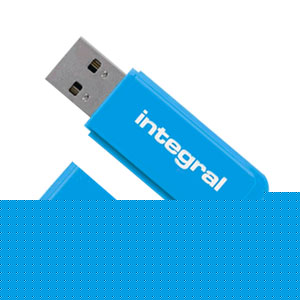 Integral 16GB Neon USB Flash Drive - Blue