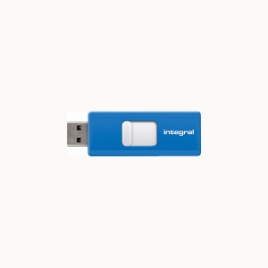 16GB Slide USB Flash Drive - Blue