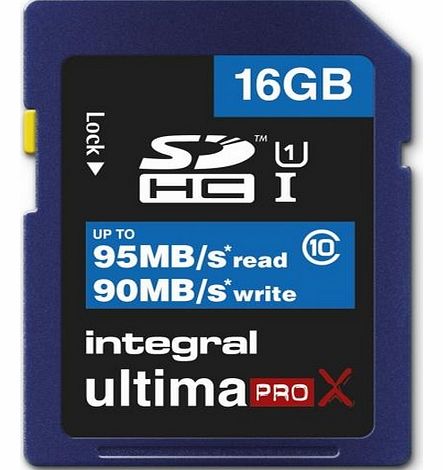 Integral 16GB UltimaProX SDHC 95MB/sec CL10 UHS-1