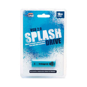 Integral 16GB USB 2.0 Splash Drive - Blue