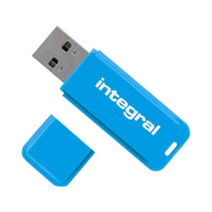 32GB Neon USB Flash Drive - Blue