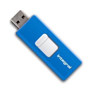 32GB Slide USB Flash Drive - Blue