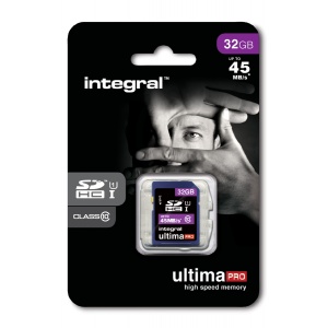 Integral 32GB UltimaPro SDHC Card 45MB/s Class