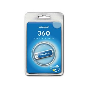 Integral 4GB 360 USB Flash Drive - Blue