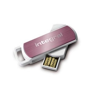 Integral 4GB 360 USB Flash Drive - Pink