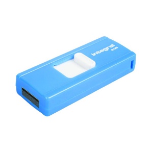 8GB Slide USB 2.0 Flash Drive - Blue
