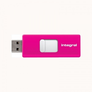 Integral 8GB Slide USB Flash Drive - Pink