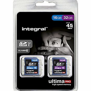 Integral Ultimapro 16GB and 32GB, Class 10 UHS-I