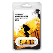 Integral Xpression Skater 4GB USB Flash Drive