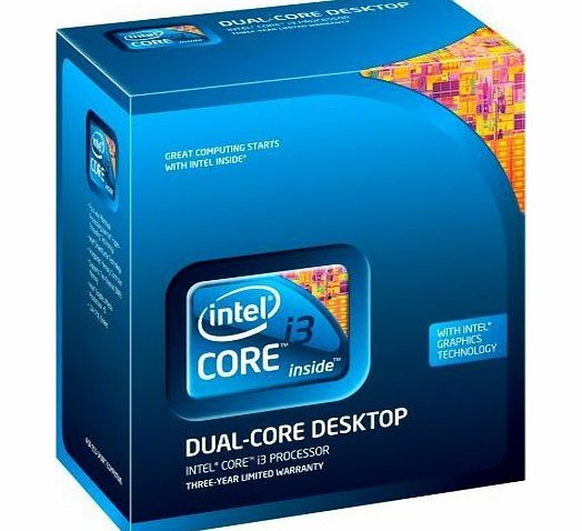Intel i3-550 Core i3 Dual-Core Processor -3.20GHz, 4MB Cache, Socket 1156, 3 Year Warranty, Retail Boxed