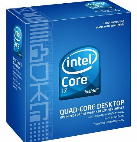 Intel i7-920 (Bloomfield) Quad Core Processor - 2.66 GHz, 8MB L3 Cache, 1333MHz FSB, Socket 1366, 45 nm, 3 Year Warranty, Retail Boxed