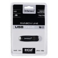 Intenso 16GB Rainbow Line USB Flash Drive (Black)