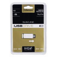 4GB Slim Line USB Flash Drive (White)