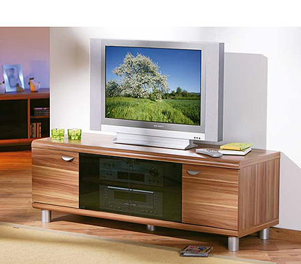 Inter Link SA Clearance - Fiona TV Unit in Walnut with Black