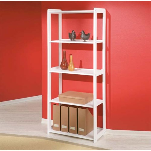Inter Link SA Interlink Meghan Solid White Pine 5 Shelf Bookcase