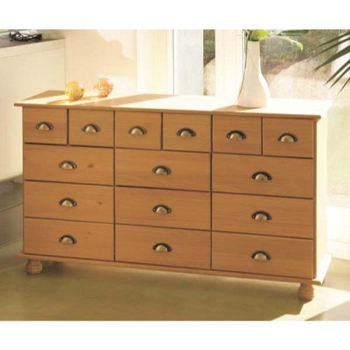 Inter Link SA Interlink Tucker Solid Pine 9 6 Drawer Chest