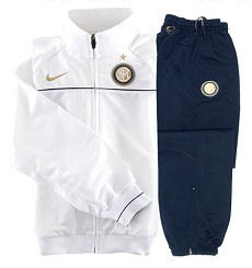 Nike 08-09 Inter Milan Woven Warmup Suit (White) - Kids