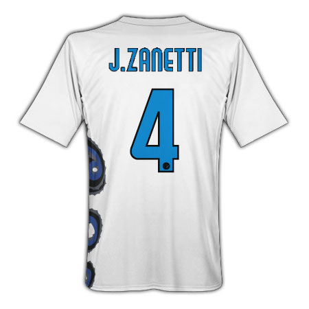 Inter Milan Nike 2010-11 Inter Milan Nike Away Shirt (J. Zanetti 4)