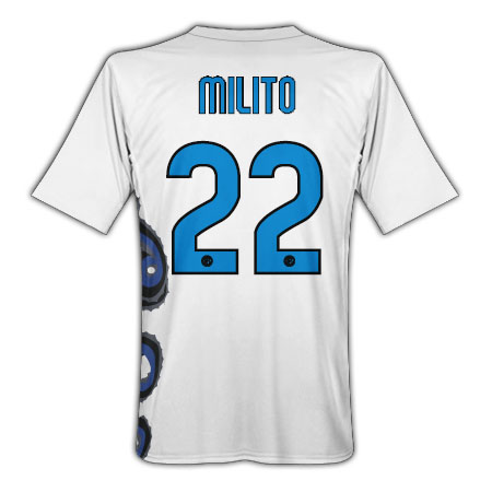 Inter Milan Nike 2010-11 Inter Milan Nike Away Shirt (Milito 22)