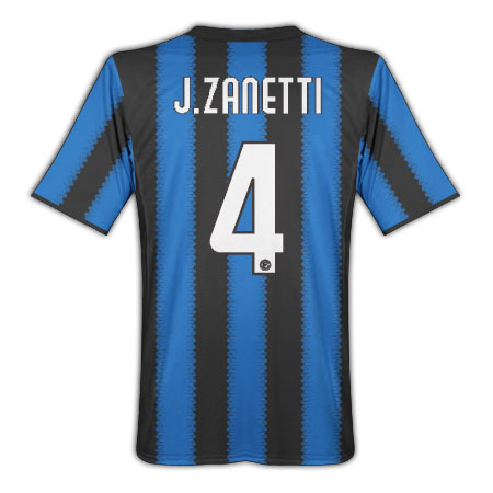 Inter Milan Nike 2010-11 Inter Milan Nike Home Shirt (J. Zanetti 4)