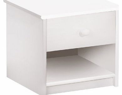 Coretto Bedside Table 1-Drawer, White