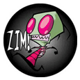 Invader Zim Zim Running Button Badges