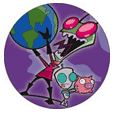 Invader Zim Zim W/Earth and Gir