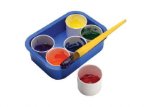 Invicta Plastics Blue Paint tray with White Pots