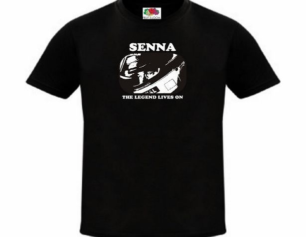 Invicta Screen Printers Ayrton Senna Formula One F1 Motor Racing Legend T-Shirt - All Sizes Available (Extra Large)