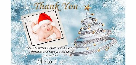 Invite Designs Ltd 10 Personalised Christmas Xmas THANKYOU Thank you PHOTO Cards N12