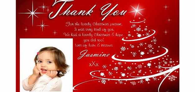 Invite Designs Ltd 10 Personalised Christmas Xmas THANKYOU Thank you PHOTO Cards N15