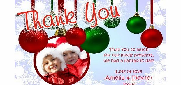 Invite Designs Ltd 10 Personalised Christmas Xmas THANKYOU Thank you PHOTO Cards N37