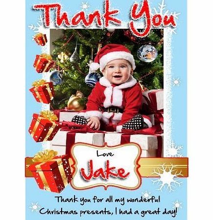 Invite Designs Ltd 10 Personalised Christmas Xmas THANKYOU Thank you PHOTO Cards N41