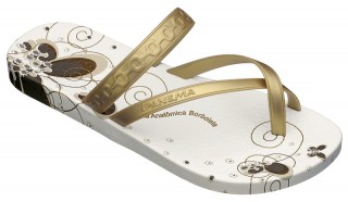 Ipanema butterfly white/gold flip flop