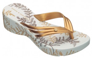 Ipanema forest white gold sandal