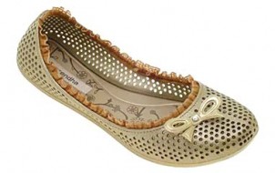 Jelly Flat Gold Shoe