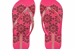 Womens Indian II pink flip flops