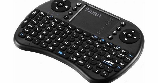 iPazzPort Gamer H7 2.4Ghz Mini Wireless Keyboard and Multi Touchpad for PC Android TV Box PS3 and HTPC IPTV Black