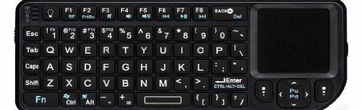 Mini Wireless Keyboard with Mouse Touchpad-Black